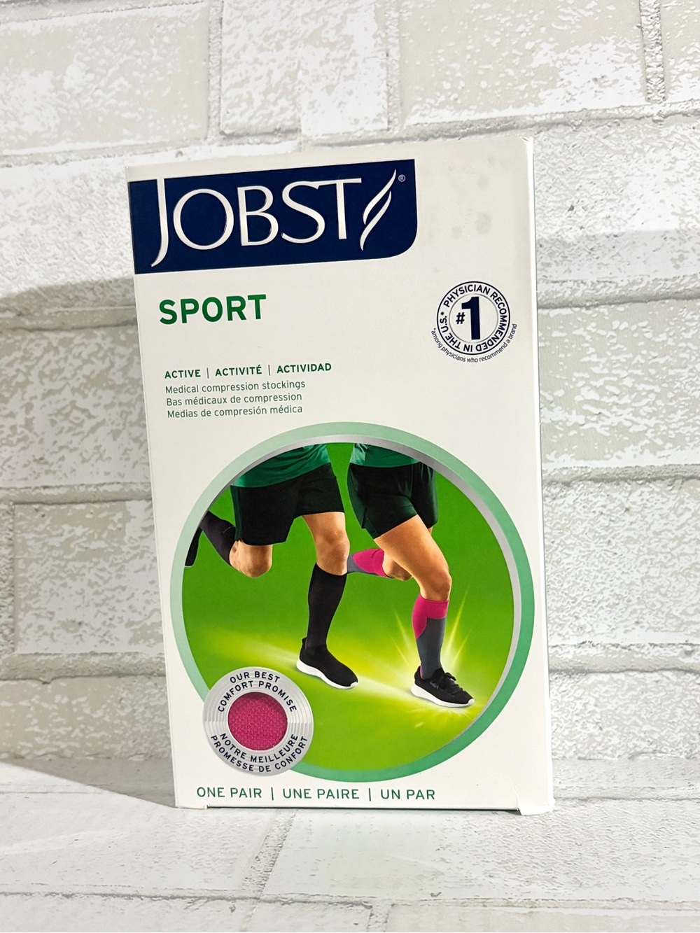 JOBST Active Sport Compression Socks Pink Size Large Product 7529062 NEW in Box!